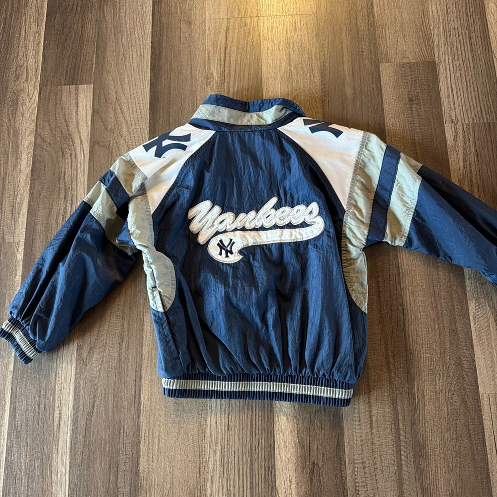 STARTER Navy and Cream New York Yankees Kids Jacket